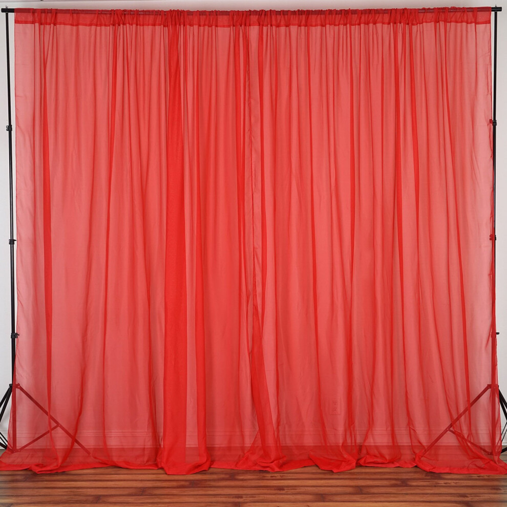 Sheer Voile Backdrop Drapes 10 Ft X 10 Ft 2 Panels 9555307021919