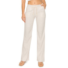 Leinen-Loungewear-Hose für Damen mit Kordelzug im Bund, 32 Zoll