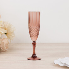 Flûtes à champagne rose poudré 24 cl (6 pièces)