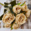 Bouquet di peonie artificiali realistiche color caffè scuro, 5 pezzi 6
