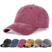Vintage washed distressed twill baseball cap adjustable