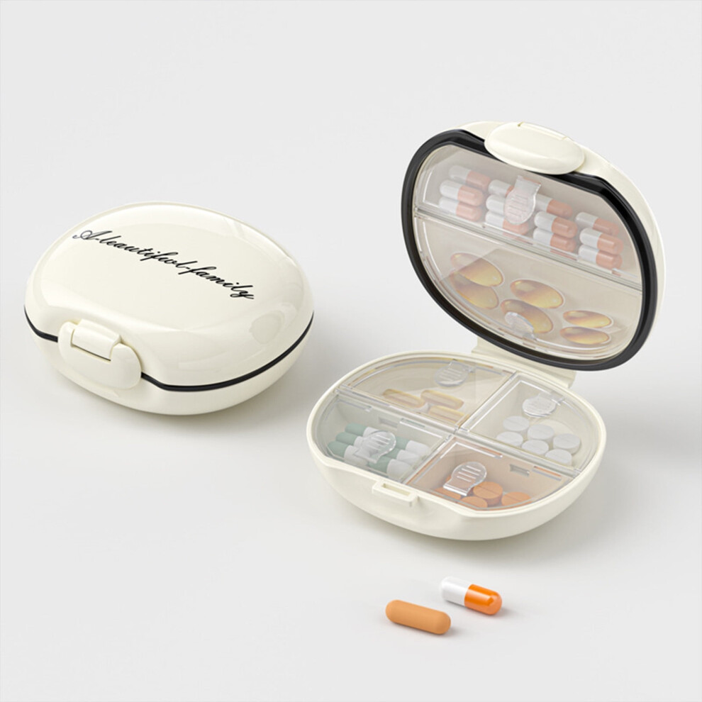 Pill Organizer Travel Box with 6 Compartments