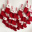 Roter gestrickter Weihnachtsstrumpf mit Monogramm, 18 cm 8
