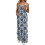 Blomstret gul boho jumpsuit med lommer til dame, medium 1