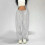 Calça casual de verão, cor sólida, modelagem solta (1 par) 1