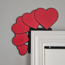 Décoration d'angle de porte en forme de cœur en bois (1 pièce)