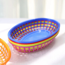 Coșuri alimentare din plastic cu căptușeală din hârtie cerată, 6 buc.