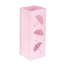 Black Square Metal Umbrella Stand 6.3 x 16.5 Inch