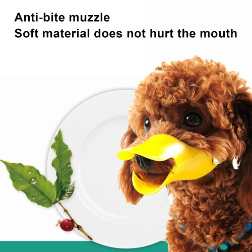 Silicone Duck-Bill Dog Muzzle Adjustable for Small to 1