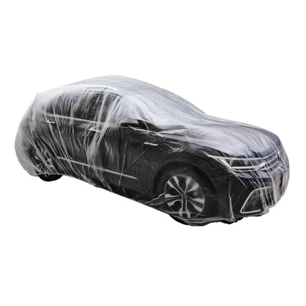 Clear Disposable Car Cover Waterproof Dustproof Universal 9181073964244