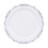 Pratos de salada BalsaCircle de plástico branco e azul, 25 cm (10 polegadas) 7