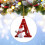 26-Letter Christmas Ornaments Red White Tree Pendant 4
