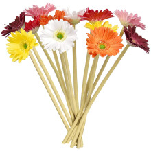 PU-Gerbera-Blumen mit realistischer Haptik, 12 Stück, mehrfarbig