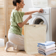 Opvouwbare, vrijstaande, hoge wasmand (1 stuk)