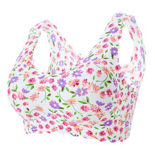 Damen-BH mit vollständiger Abdeckung, aus Eisseide mit Blumenmuster, Übergröße