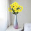 Summercome4PCS Κίτρινα Τεχνητά Φυτά Morning Glory, Λουλούδια από Ψεύτικο Μετάξι Ανθεκτικά 3