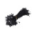 Clothing Tag Rope with Plastic Square Fastener Black 1 Pack 1