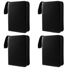 4X Top Loaders Binder,4 Pocket Double Sided Top Loaders Binder, Card Binder Abulm for Game/Football/Baseball Card
