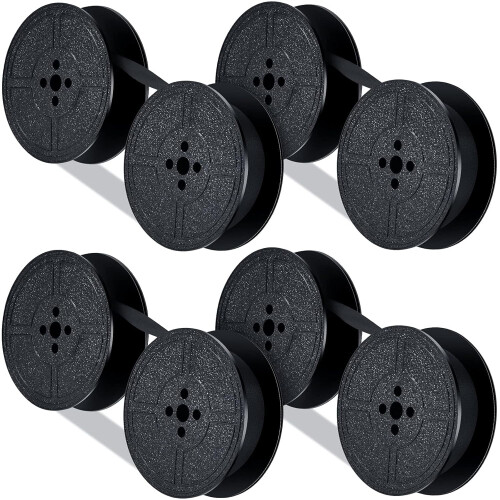 Typewriter Ribbon Twin Spool Replacement Pack Black 4 Pairs