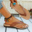 Damen-Flip-Flops, einfarbig, bequeme Pantoletten 5