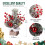 Artificial Mini Tabletop Christmas Tree with Ornaments Red 5