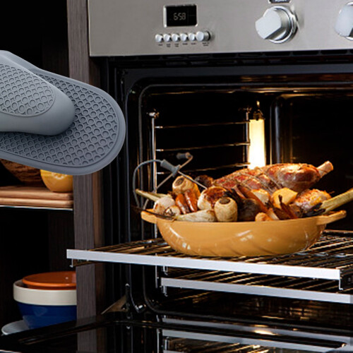 Ensemble de gants de cuisine en silicone résistants à la chaleur 1