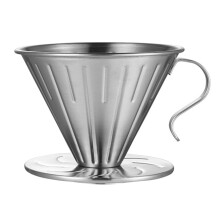 Coffee Dripper V-Shaped Stainless Steel Pour Over Filter