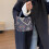 Τσάντα Crossbody από κοτλέ, μικρή ρυθμιζόμενη, μίνι ημισελήνου 6