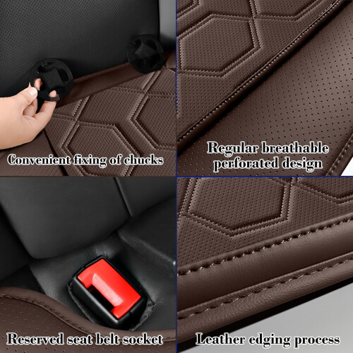 Coussin de siège auto en cuir perforé quatre saisons 2