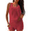 Conjunto de biquíni tankini feminino com top estampado e shorts estilo boxer. 1