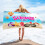 Serviette de plage en microfibre anti-sable 30 x 60 pouces 1