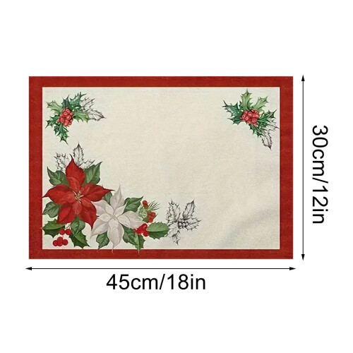 Christmas Placemats Holiday Design 4-Piece Set 2
