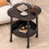 Compact bedside table black 1 piece 5
