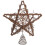 Rattan Star Tree Topper Coffee Color Hollow Design 1