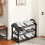 Plastic Shoe Rack Black 3-Tier Ventilated Slats 6