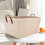 Panier à linge pliable en lin de style japonais avec 1