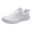 Women's mesh cross-strap flat sneakers white 1