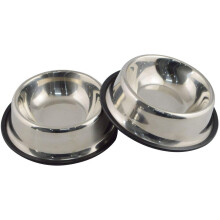 Stainless Steel Dog Bowl with Rubber Base 1 Pack
