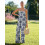 Blomstret gul boho jumpsuit med lommer til dame, medium 2