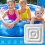 Square PVC inflatable spa cover with handle and insulation 4