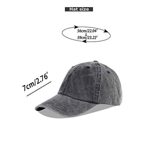 Justerbar bomullsbaseballcaps i vasket denim 2