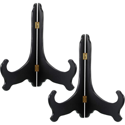 Wooden Plate Stand Display Easel 2 Pack