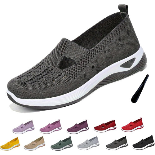 Γυναικεία υφαντά ορθοπεδικά slip-on αθλητικά παπούτσια με στήριξη στην καμάρα