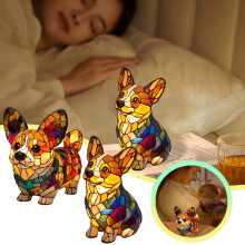 Nočné svetlo Corgi s teplým ambientným žiarením do spálne a obývačky