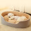 Panier pour chien de taille moyenne, lavable et extra doux, marron 6