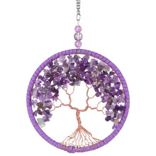 Wall Tree of Life Crystal Ornament Purple