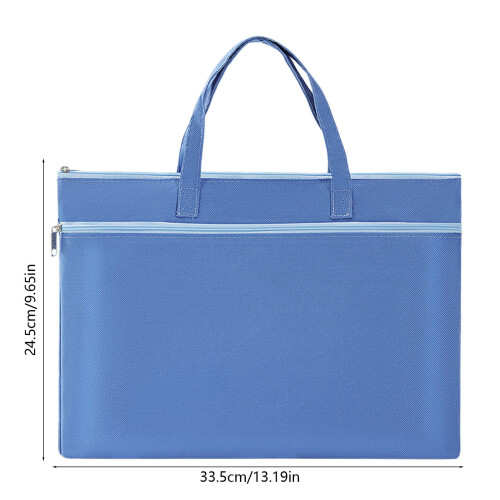 Zipper Pouch File Bag Waterproof A4 Foldable with Handle 2