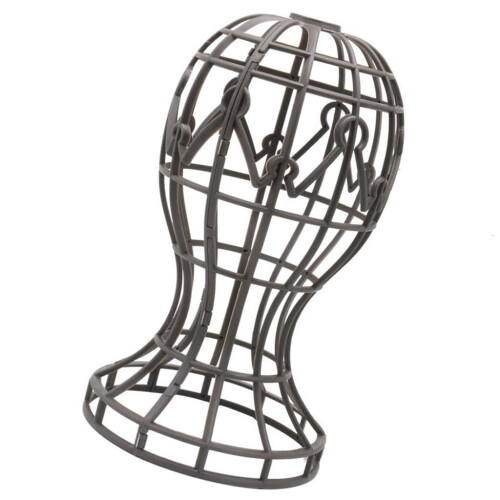 Portable wig display rack plastic head stand for home or