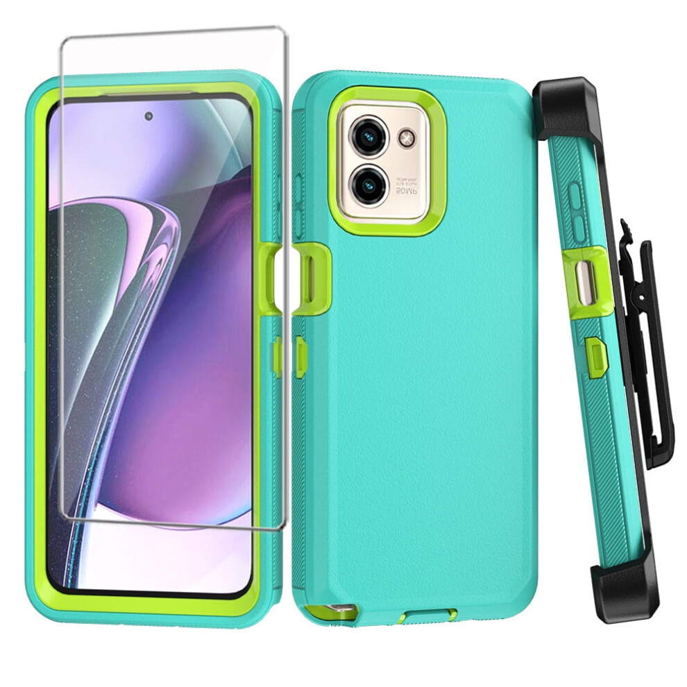 Xhy Moto G Play 2024 Case With Belt Clip, Screen Protector, 9329345494727