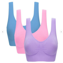 Yoga bh voor dames, draadloos, ademend, 3-pack